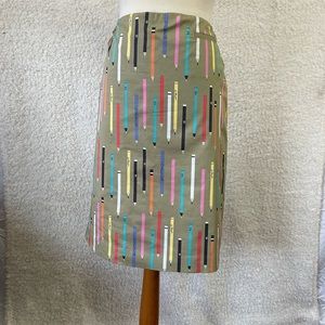 Anthropologie Elevenses No 2 Pencil Print skirt